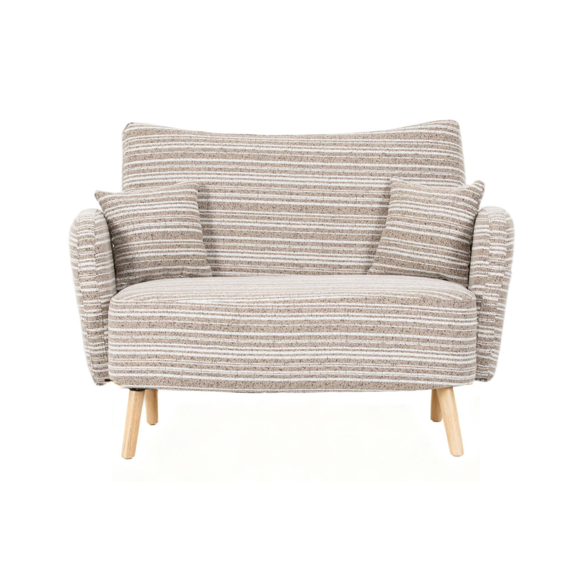 2-SITZER-SOFA aus Bouclé 121x81,5x87 cm in Beige mit Seitentaschen - Beige, Textil (81.5/87/121cm) - Modfu