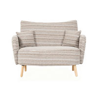 2-SITZER-SOFA aus Bouclé 121x81,5x87 cm in Beige mit Seitentaschen - Beige, Textil (81.5/87/121cm) - Modfu