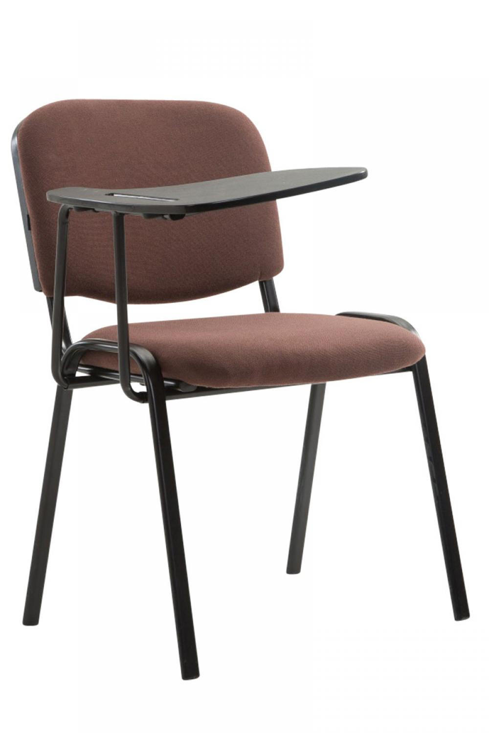 BESUCHERSTUHL Stoff Braun - Schwarz/Braun, Textil/Metall (53/81/71cm) - CLP