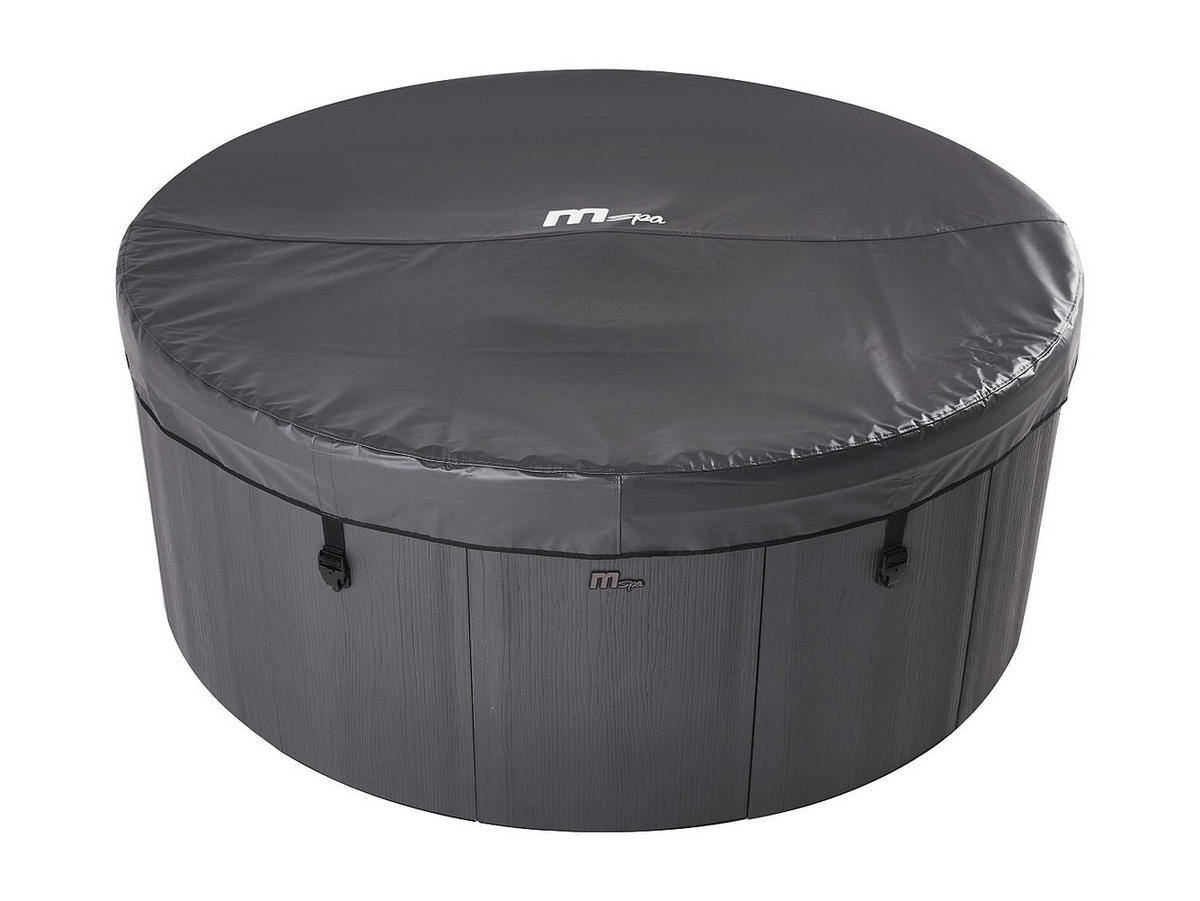 HALBFESTER Whirlpool - 6 Personen - plastik - anthrazitgrau Lapeka - Anthrazit, Kunststoff (182/70/160cm) - Mspa