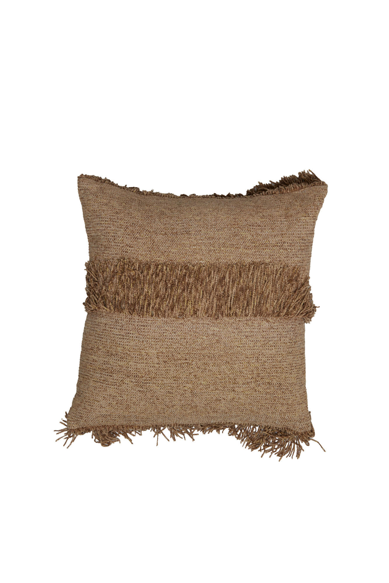 DEKOKISSEN Luani Braun 45/45/10 cm - Braun, Textil (45/45cm) - Light & Living