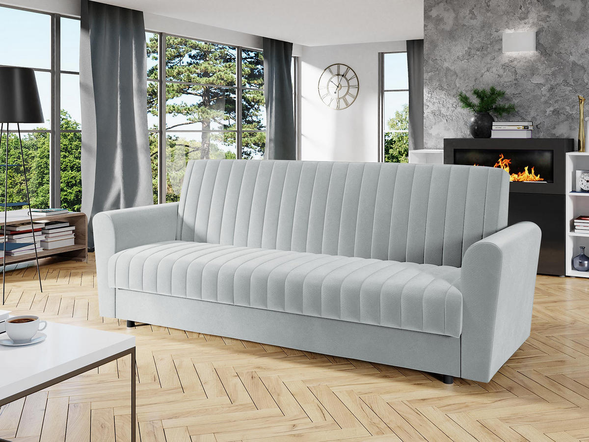 SCHLAFSOFA Molly - Schwarz, Holz/Kunststoff (230/87/90cm) - MIRJAN24