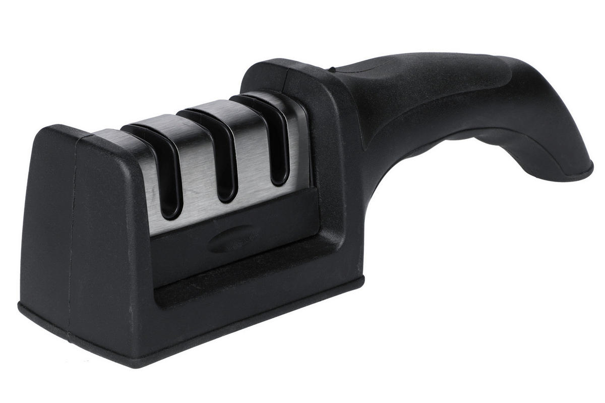 MESSERSCHÄRFER Premium Edelstahl - Schwarz, Kunststoff (6/5/21.5cm)