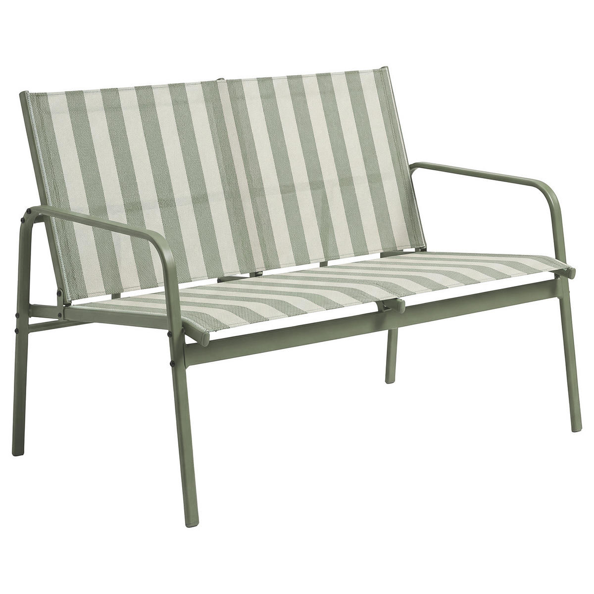 SITZGRUPPE - 5-teilig - Stahl - Weiß/Grün, Glas/Textil - home24