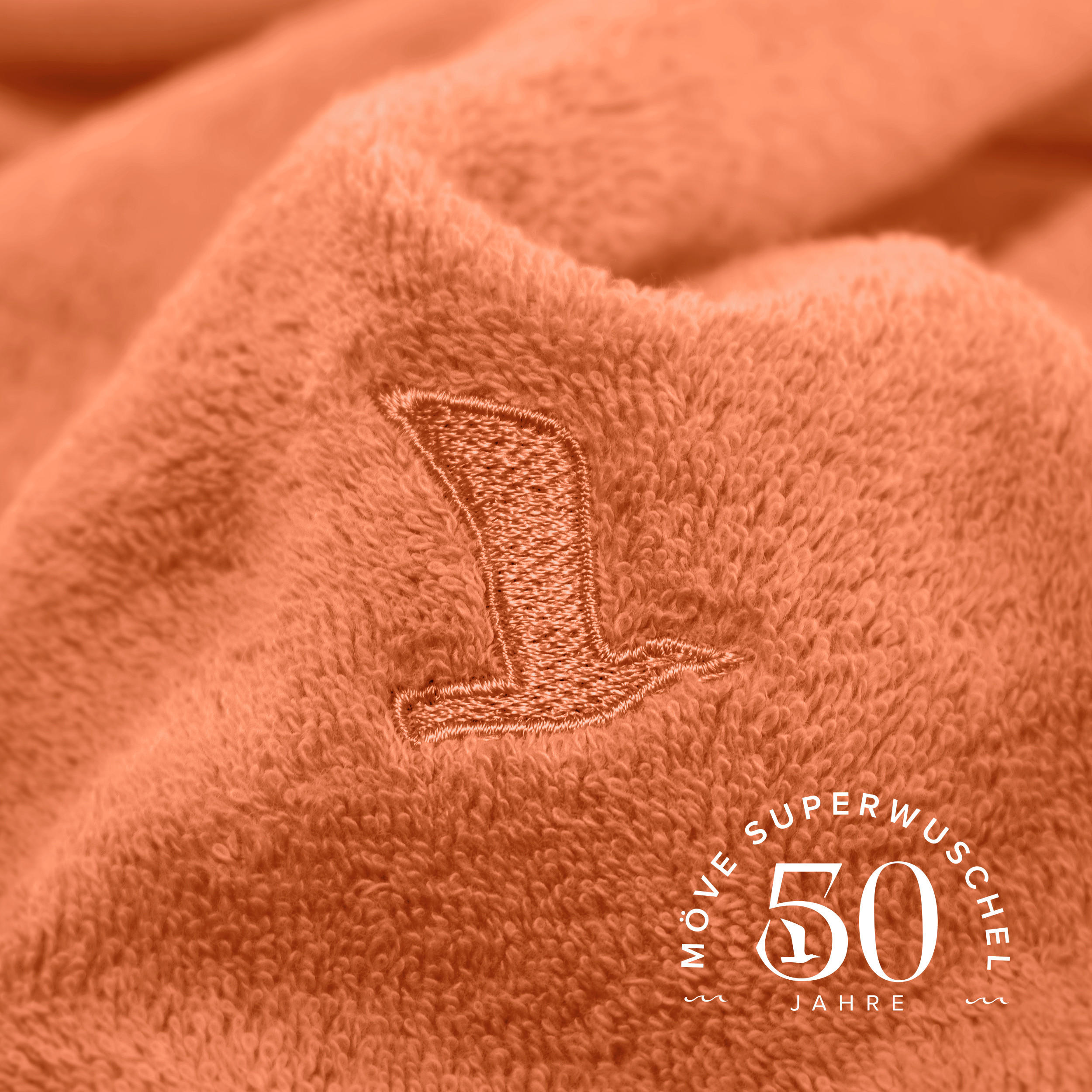 HANDTUCHSET SUPERWUSCHEL - LIMITED EDITION - Orange, Textil (50/100cm) - MÖVE