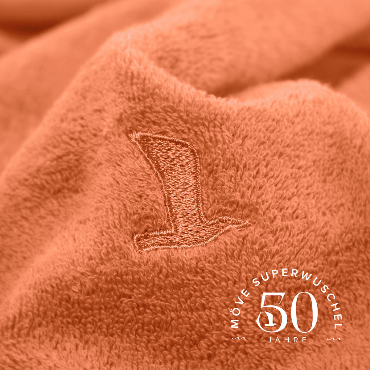 HANDTUCHSET SUPERWUSCHEL - LIMITED EDITION - Orange, Textil (50/100cm) - MÖVE