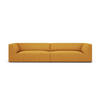 SOFA Ruby aus strukturiertem Stoff gelb 4 Sitzplätze - Gelb, Textil (302/69/93cm) - Micadoni