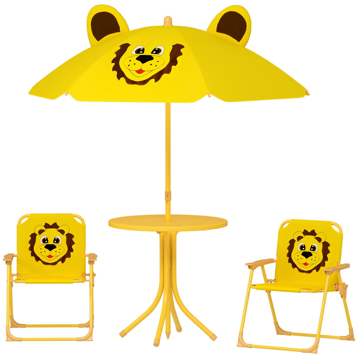KINDERTISCHGRUPPE Gelb 49.5/49.5/50.0cm - Gelb, Metall (49.5/50/49.5cm)