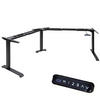 ECK TISCHGESTELL HÖHENVERSTELLBAR Lift L7 schwarz - Schwarz, Metall (68/180/118cm)