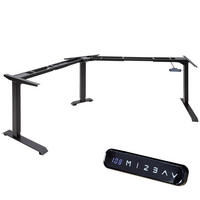 ECK TISCHGESTELL HÖHENVERSTELLBAR Lift L7 schwarz - Schwarz, Metall (68/180/118cm)