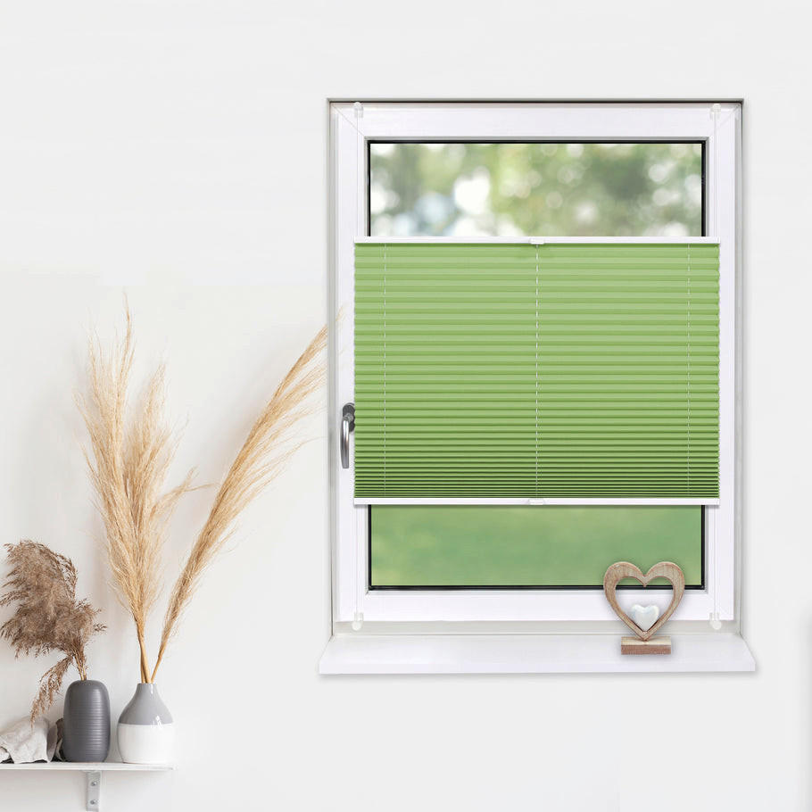 PLISSEE Basic ohne Bohren - Grün, Textil (80/210cm) - Deco-Raum