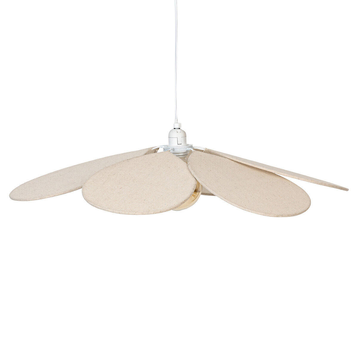 DECKENLEUCHTE Naya Ø 72 cm - Beige, Naturmaterialien (72/72/118cm) - Atmosphera Createur d´interieur
