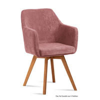 ARMLEHNSTUHL (6er-Set) Dolli 57x87x60 Eiche geölt/Rosewood - Eichefarben/Dunkelrosa, Kunststoff (60/87/57cm) - 58aufmkessel