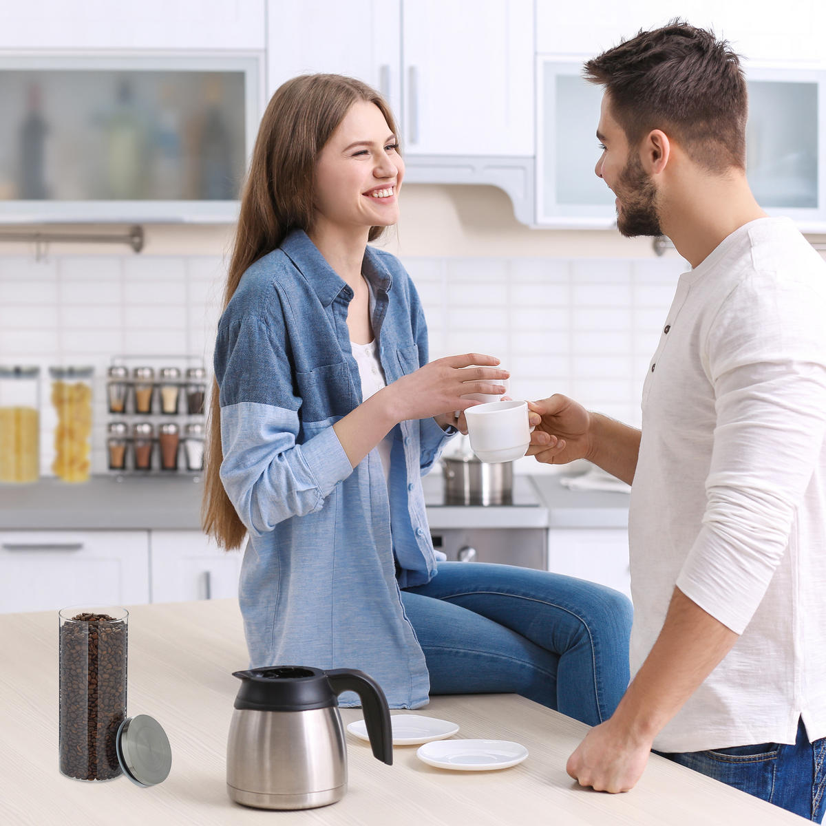 3xVORRATSGLAS - Transparent, Glas/Kunststoff (9.5/24/9.5cm) - Relaxdays