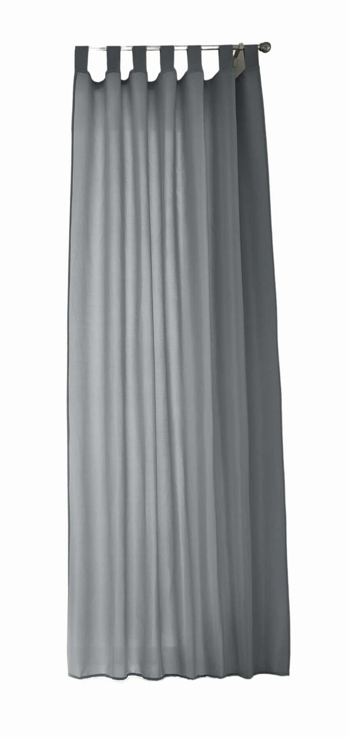 VORHANG POTSDAM HxB 225x140 cm Grau - Grau, Textil (140/225cm) - Gardinenbox