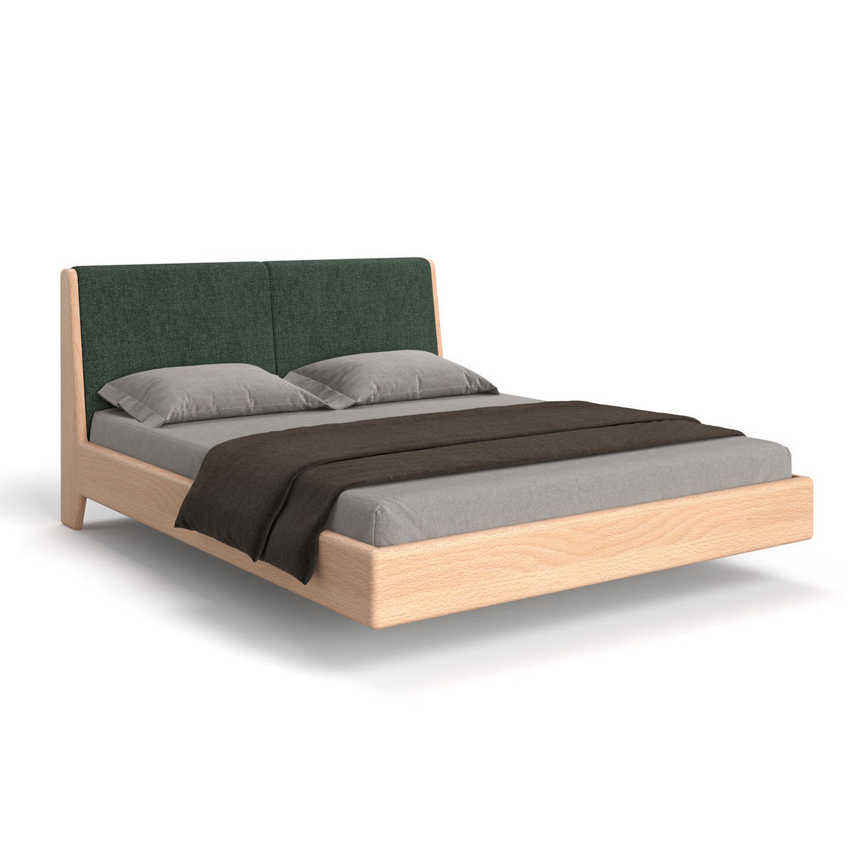 MASSIVHOLZBETT Lumo aus Buche 200x220 cm, Storm 39 - Buchefarben/Naturfarben, Holz (200/220cm) - Danzz