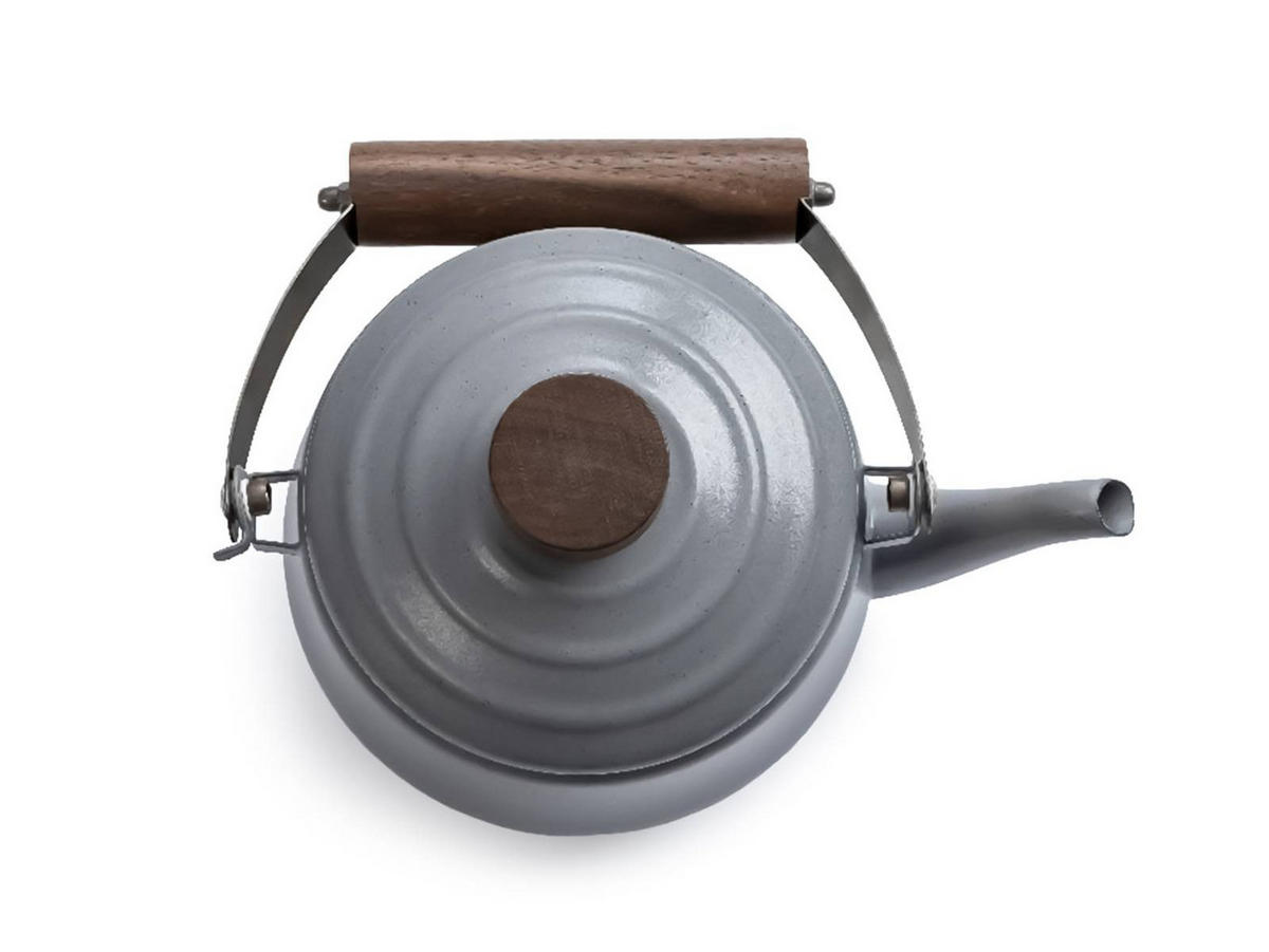TEEKANNE Emaille slate grey (grau gesprenkelt) 1,5L - Grau, Metall (1.5L) - BAREBONES