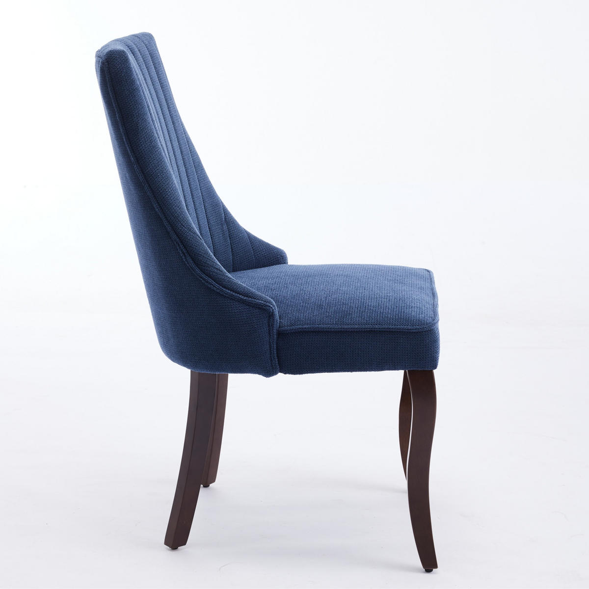 ESSZIMMERSTUHL 2er-Set aus Leinen mit Holzbeinen, Blau - Blau, Textil (64/95.5/50cm)
