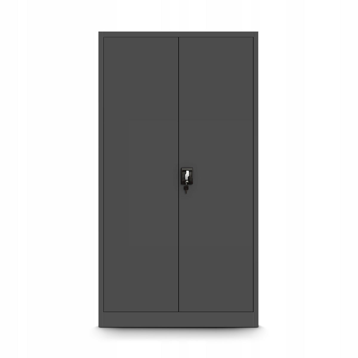 AKTENSCHRANK mit Geheimfach TOMASZ - Anthrazit, Metall (90/185/45cm) - Jan Nowak