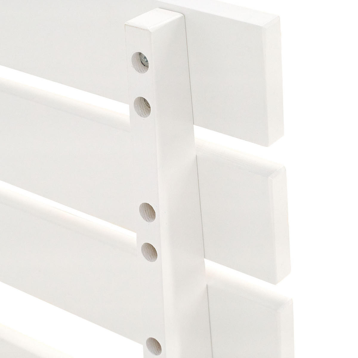 HOLZBETT Weiß 120/200 cm Doppelbett mit Lattenrost - Weiß, Holz (120/200cm) - Homestyle4u