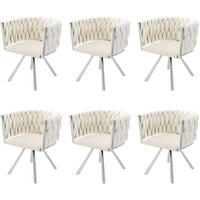 ESSZIMMERSTUHL 6er-Set Beige mit 360°-Drehfunktion - Beige, Textil (59/72/54cm) - MIVRAY