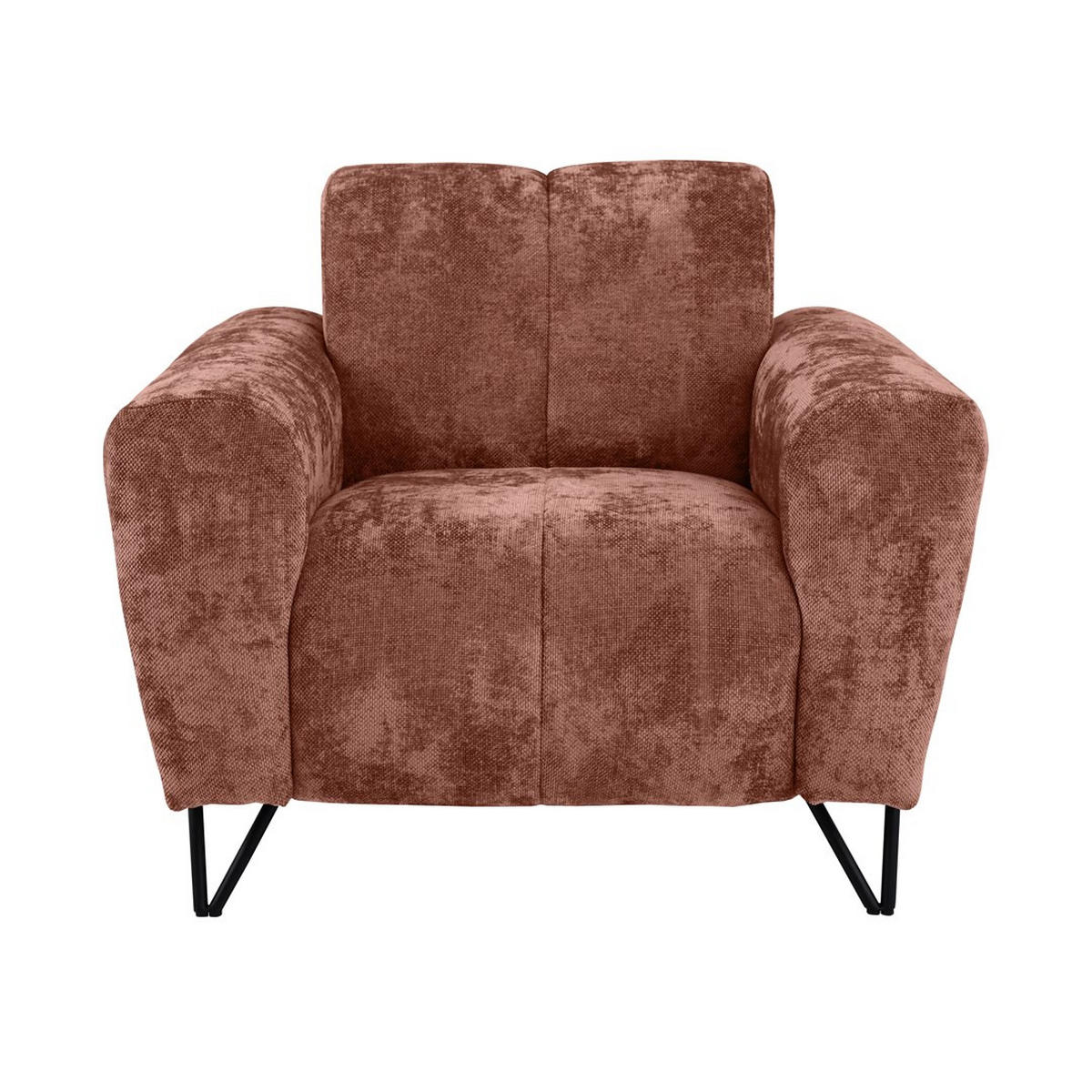 RELAXSESSEL Volare mit Metallbeinen rot - Rot/Schwarz, Textil/Metall (100/83/98cm) - Beautysofa