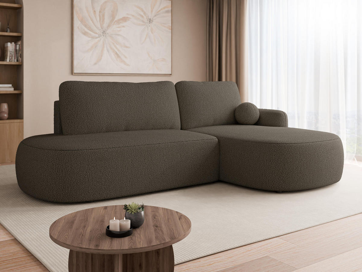 COLTAR Loridu O Premium, Dreapta - culoare lemn wenge/negru, material plastic/material textil (174/274cm) - MIRJAN24