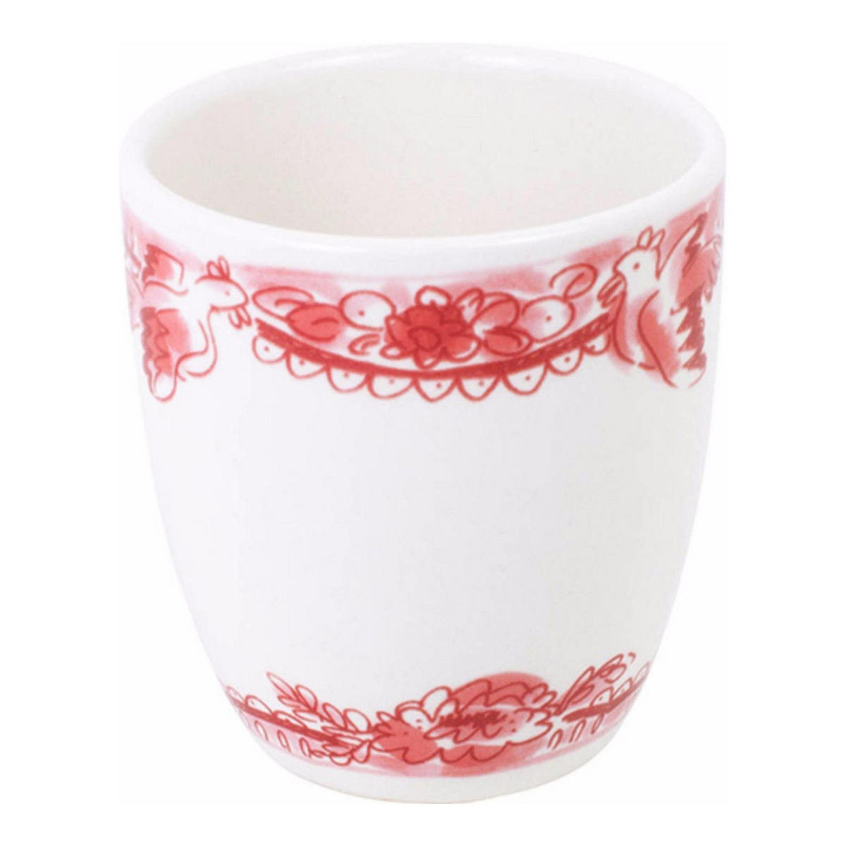 MINI-BECHER Romantik in Rot - 200 ml - Rot, Keramik (0.2L) - Blond Amsterdam