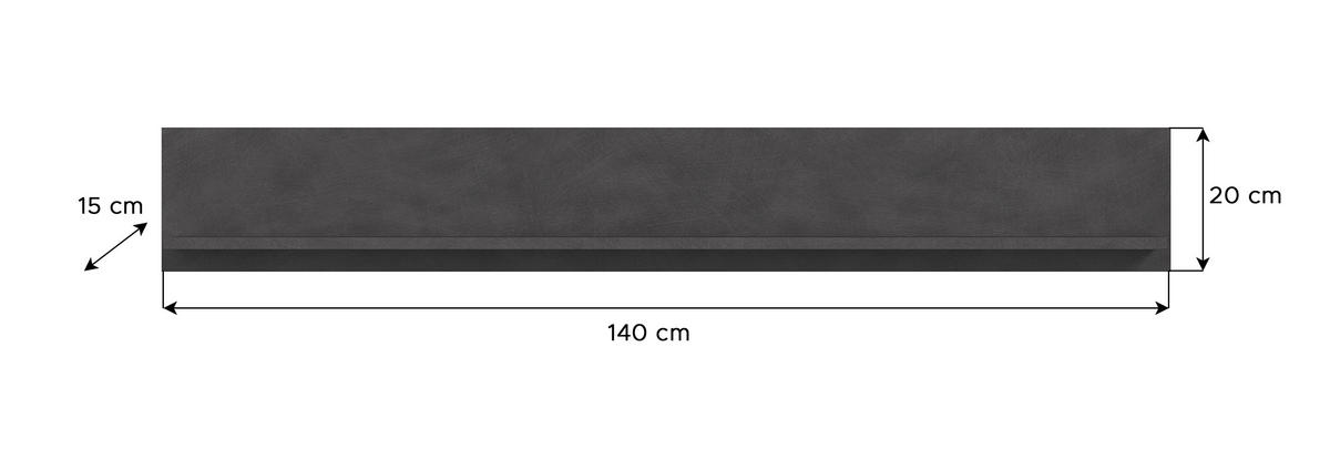 WANDBOARD Milo (B/H/T: ca. 140/20/15 cm) in Matera/Old Wood Nachbildung - Naturfarben, Holzwerkstoff (140/20/15cm)