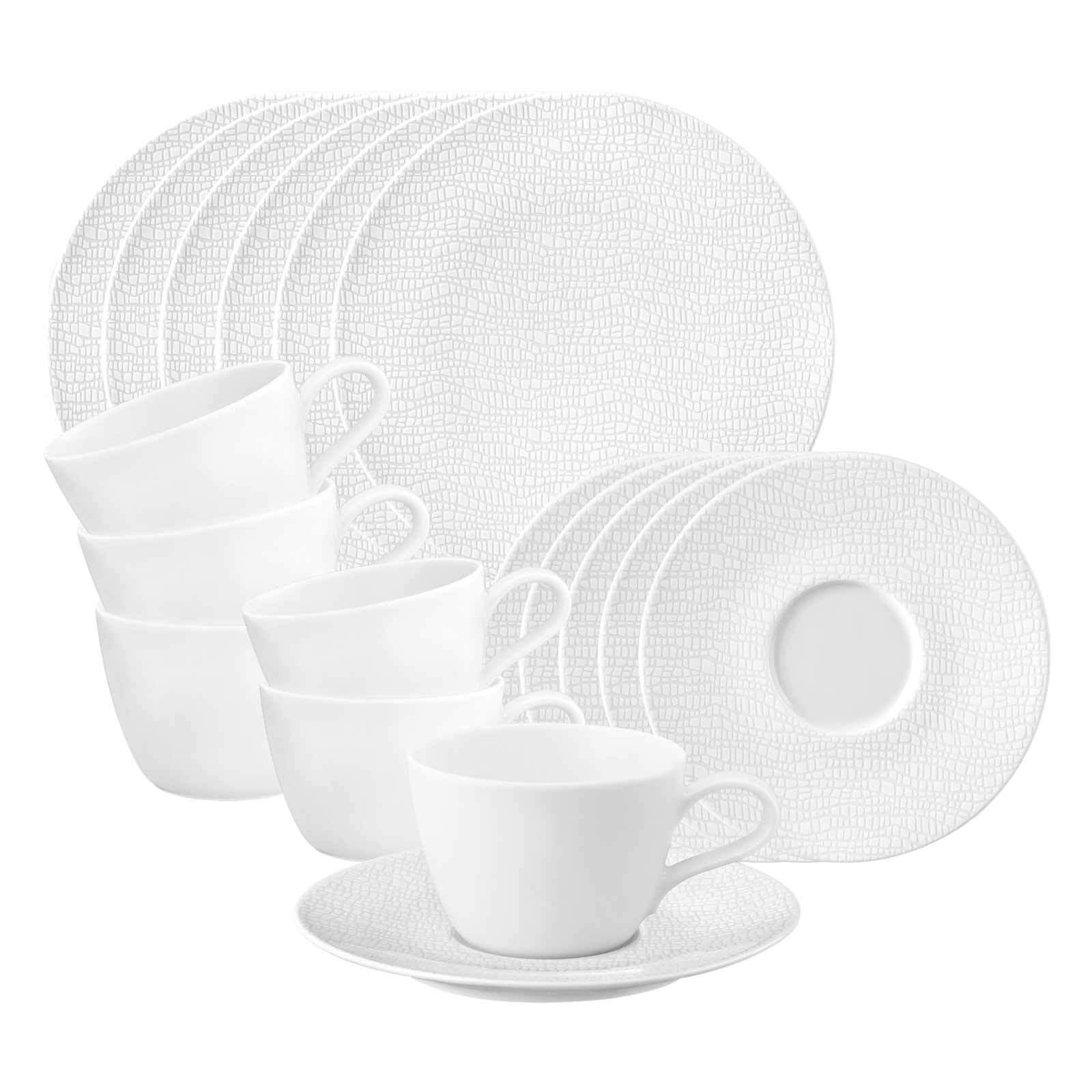 KAFFEESERVICE Life Fashion Luxury White 18er Set - Weiß, Keramik (1/1/1cm) - Seltmann Weiden
