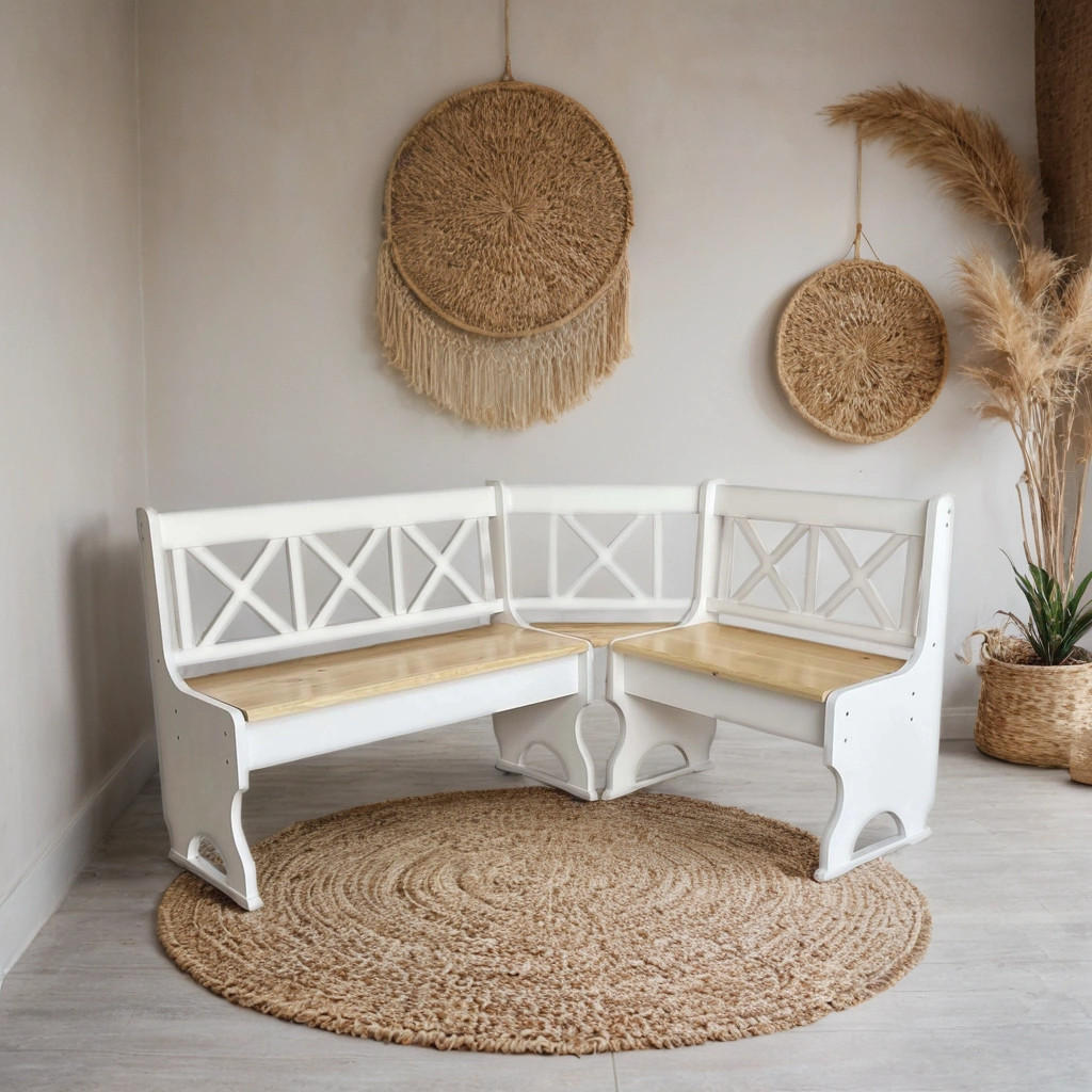 Thumbnail - Eckbank, Walnuss, Holz, 150x150 cm, Esszimmer, Bänke, Eckbänke