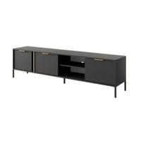 TV-LOWBOARD Anthrazit LARYSA F - Graphitfarben, Holzwerkstoff (202.9/53.4/39.5cm) - Sepro Meble