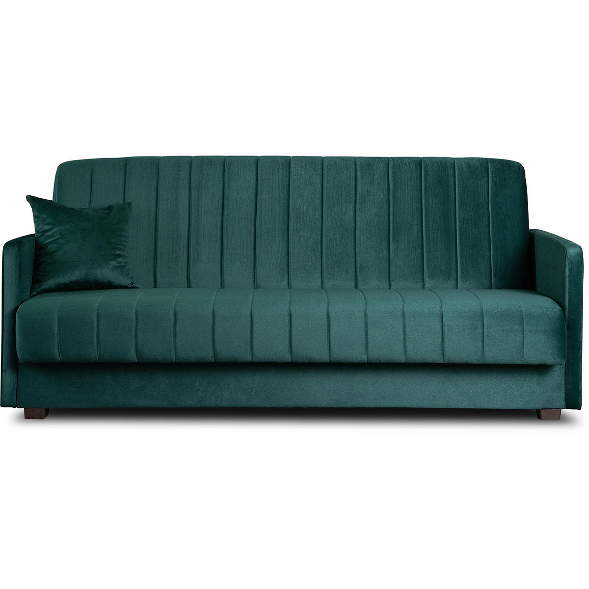 SOFA PORTO Schlaffunktion Ausziehbar Flaschengrün - Grün, Holz/Textil (198/88/86cm) - makarowski meble