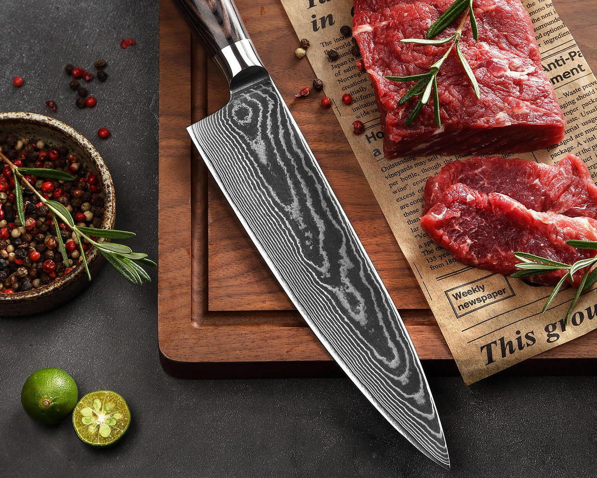 MESSERSET 3-tlg. - Braun, Metall - Wakoli