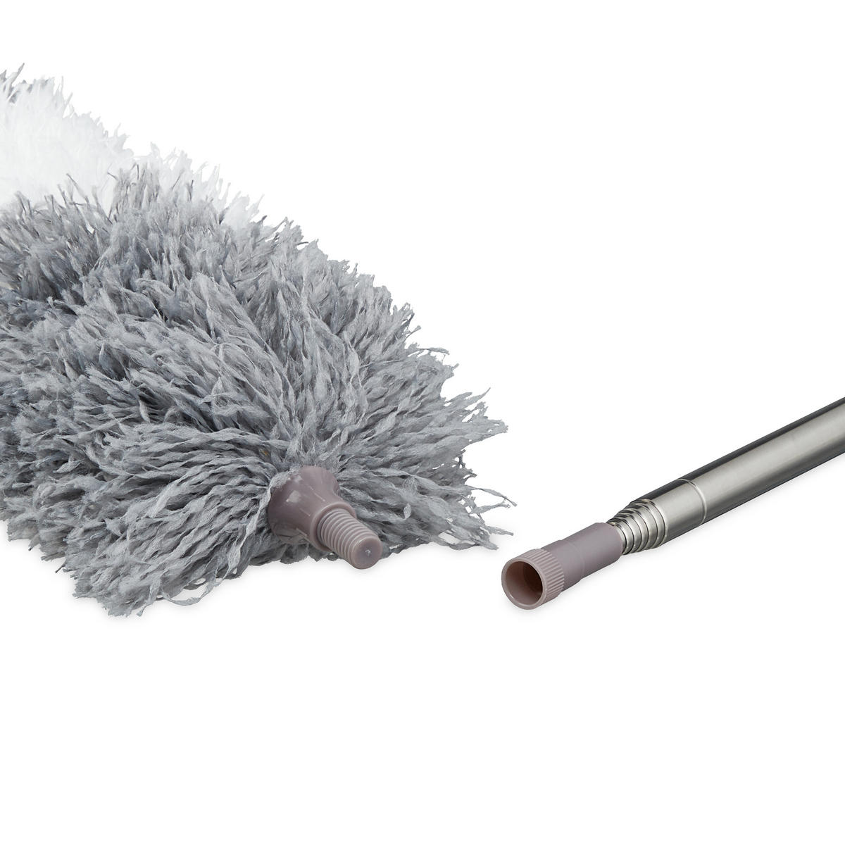 5-TLG.STAUBWEDEL-SET - Grau, Kunststoff/Textil (9/250/9cm) - Relaxdays