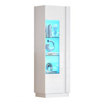 VITRINE 60/40/180 cm aus Holzwerkstoff mit Acrylfront, LED-Beleuchtung und Hochglanzfront Weiß - Weiß, Holzwerkstoff (60/180/40cm) - Modenvie