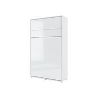 SCHRANKBETT Bed-Concept BC-02 120x200 mit zwei LED-Lampe - Weiß Hochglanz/Grau, Holz/Holzwerkstoff (120/200cm) - MIRJAN24