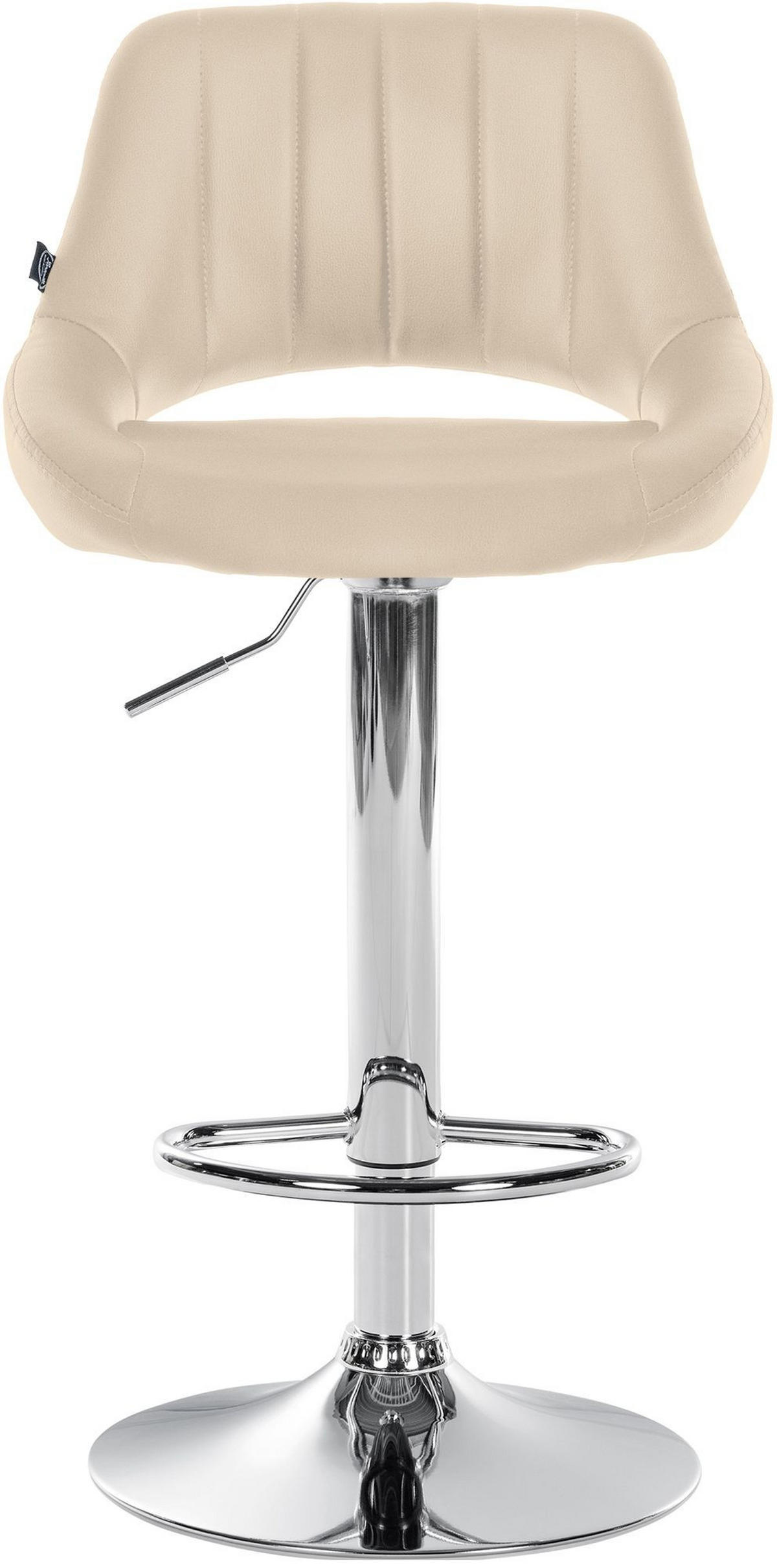 BARHOCKER Milet 85x47x48 cm creme - Creme, Leder (47/85/48cm) - furnicato