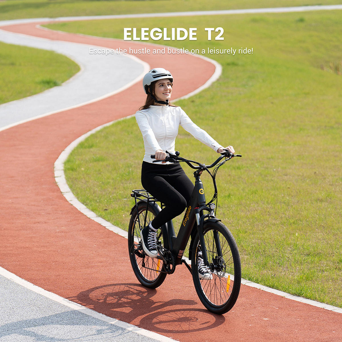 E-BIKE Eleglide T2 – Upgrade mit Sicherheitsdesign und starker Leistung - Dunkelgrau, Metall (83cm)