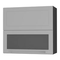 KÜCHENHÄNGESCHRANK Kvantum W8BS/80 Dust Grey Matt / Schwarz Matt 80 / 32,5 / 72cm - Schwarz/Grau, Holz/Holzwerkstoff (80/72/32.5cm) - Feldmann-Wohnen