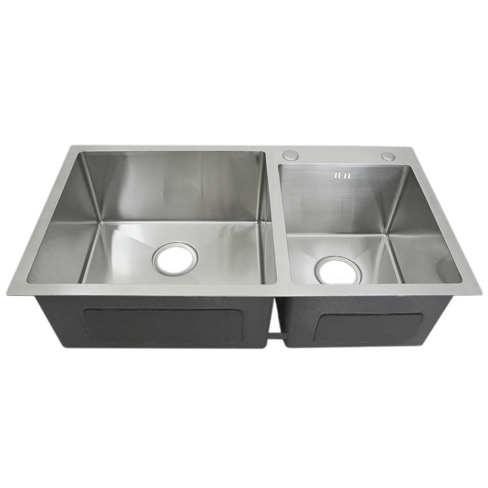 DOPPELSPÜLE Edelstahl - Alufarben, Metall (82/1/45cm) - Monstershop
