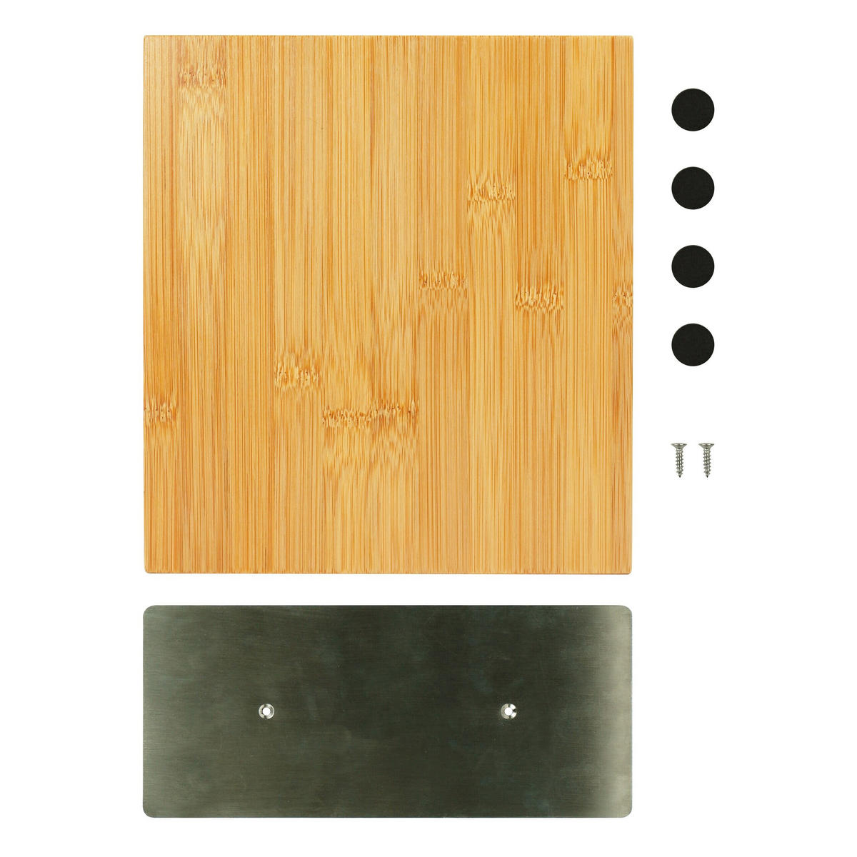 MESSERBLOCK - Hellbraun, Holz/Textil (25/23/10cm) - Relaxdays