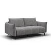 SOFA AERA 2,5-Sitzer, platingrau - Schwarz/Grau, Holz/Textil (187/89/96cm) - Courtois Laville