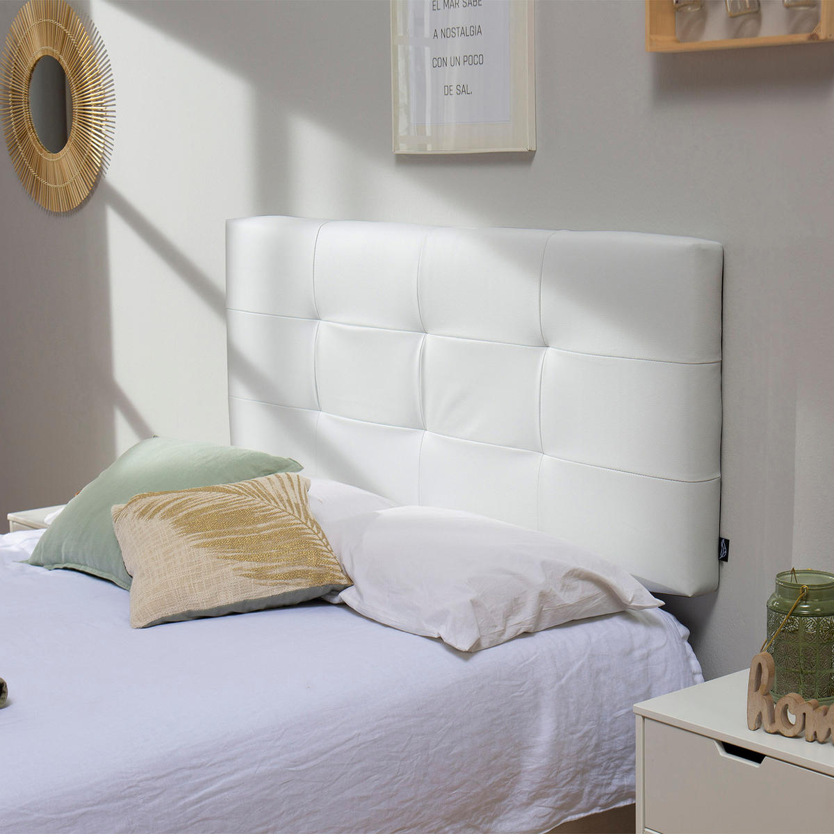 KOPFTEIL 160x60 cm Carla Weiß - Weiß, Fell (8/60/160cm) - VS Venta-stock