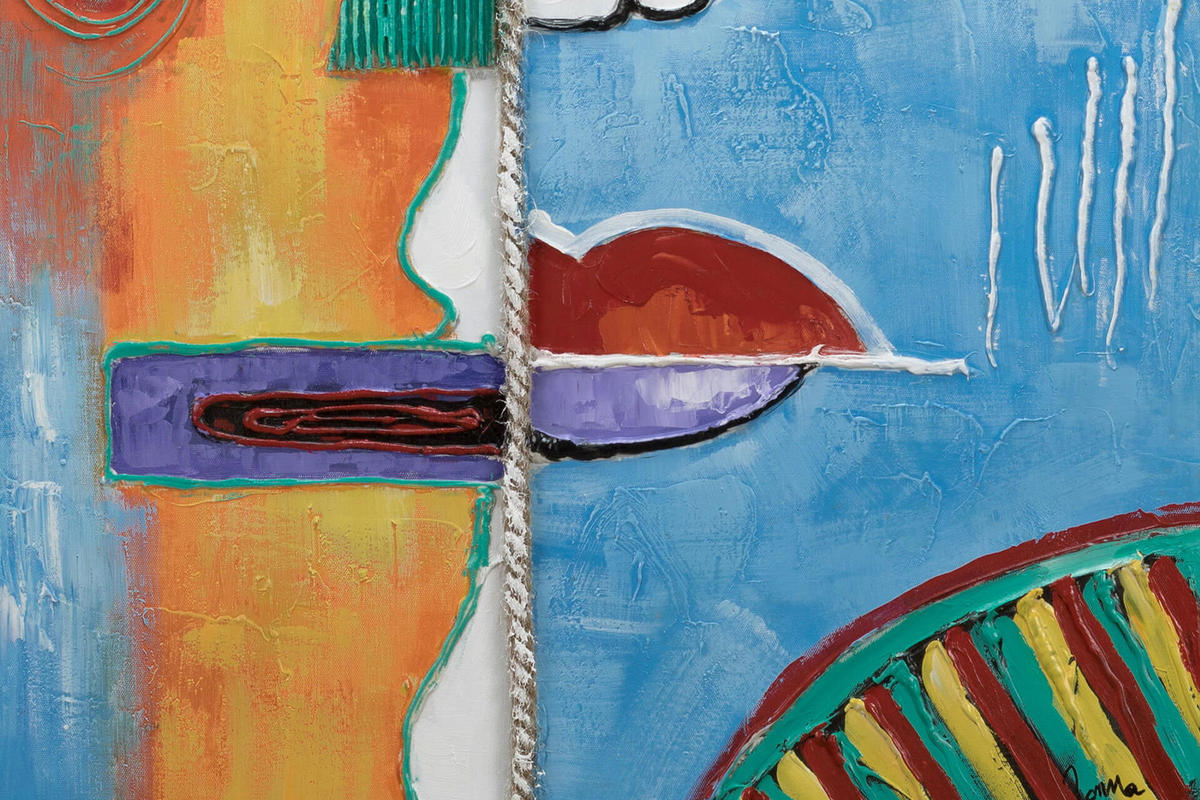 ACRYLBILD HANDGEMALT 60/90 cm - Multicolor, Holz/Textil (60/90cm) - KUNSTLOFT