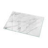 TISCHPLATTE 100x70 cm Marmorierte Oberfläche - Hellgrau/Weiß, Glas (100/70/0.4cm) - TULUP