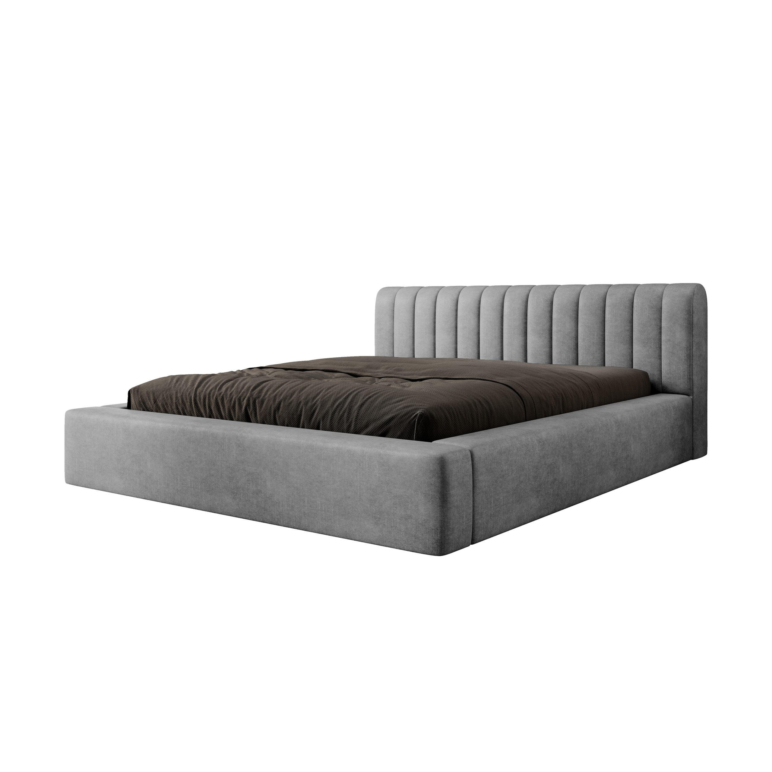 POLSTERBETT aus Polyester Vurmat 140x200 cm, Grau - Grau, Textil (140/200cm) - Fedve