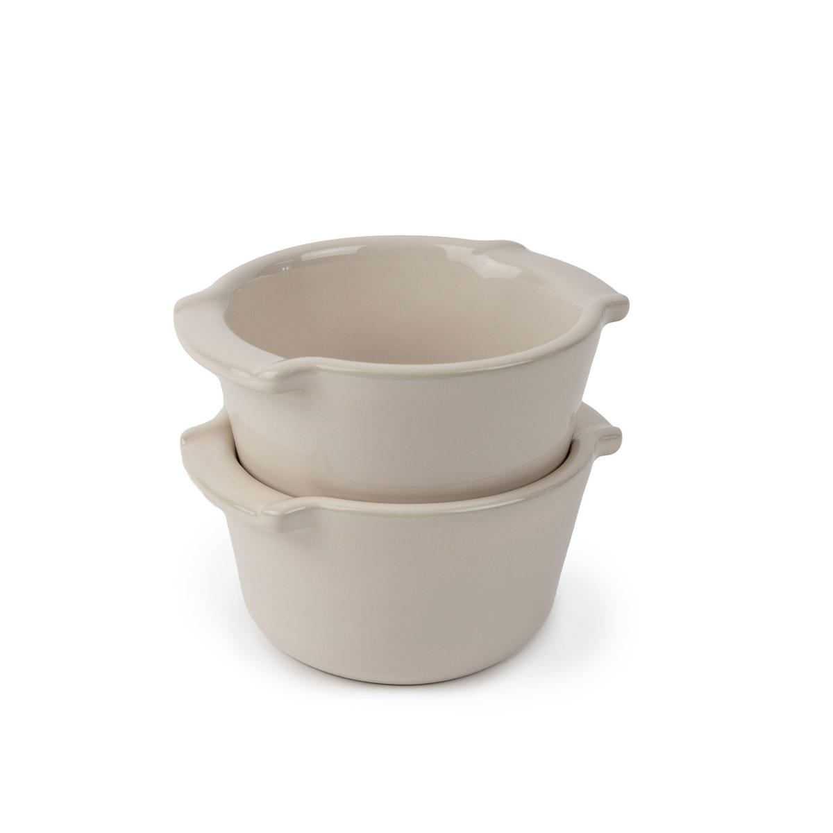 AUFLAUFFORM Ramekin 2er Set Keramik Ecru Ofenfest - Weiß, Keramik (11/11/5.6cm) - PEUGEOT