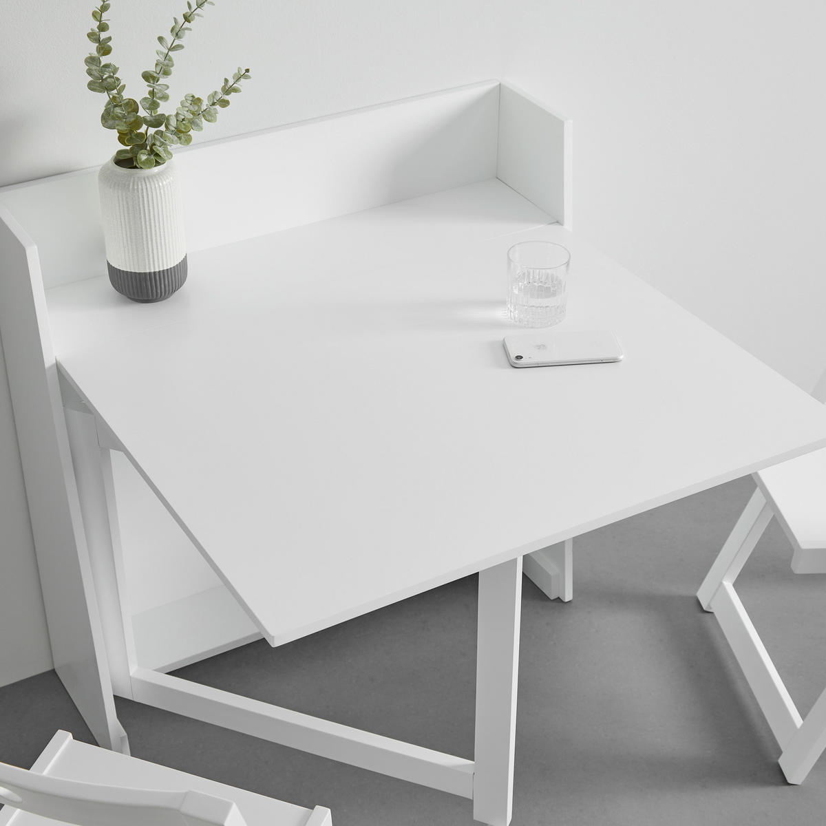 SITZGRUPPE Theo Weiß MDF ca. 85/83/85 cm klappbar - Weiß, Holz (83/85/85cm)