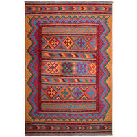 HANDWEBTEPPICH Sumak Sirdjan Mehrfarbig 232/150 cm Schurwolle - Multicolor, Textil (150/232cm) - Looma